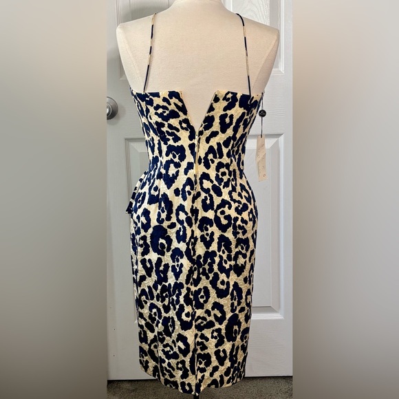 Vintage 1988 S.I.L.K.S St Gillian Silk Leopard Cocktail Dress Deadstock 6 - Picture 5 of 14